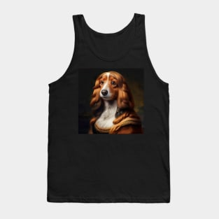 Unreal Mona Lisa Dog Portrait Tank Top